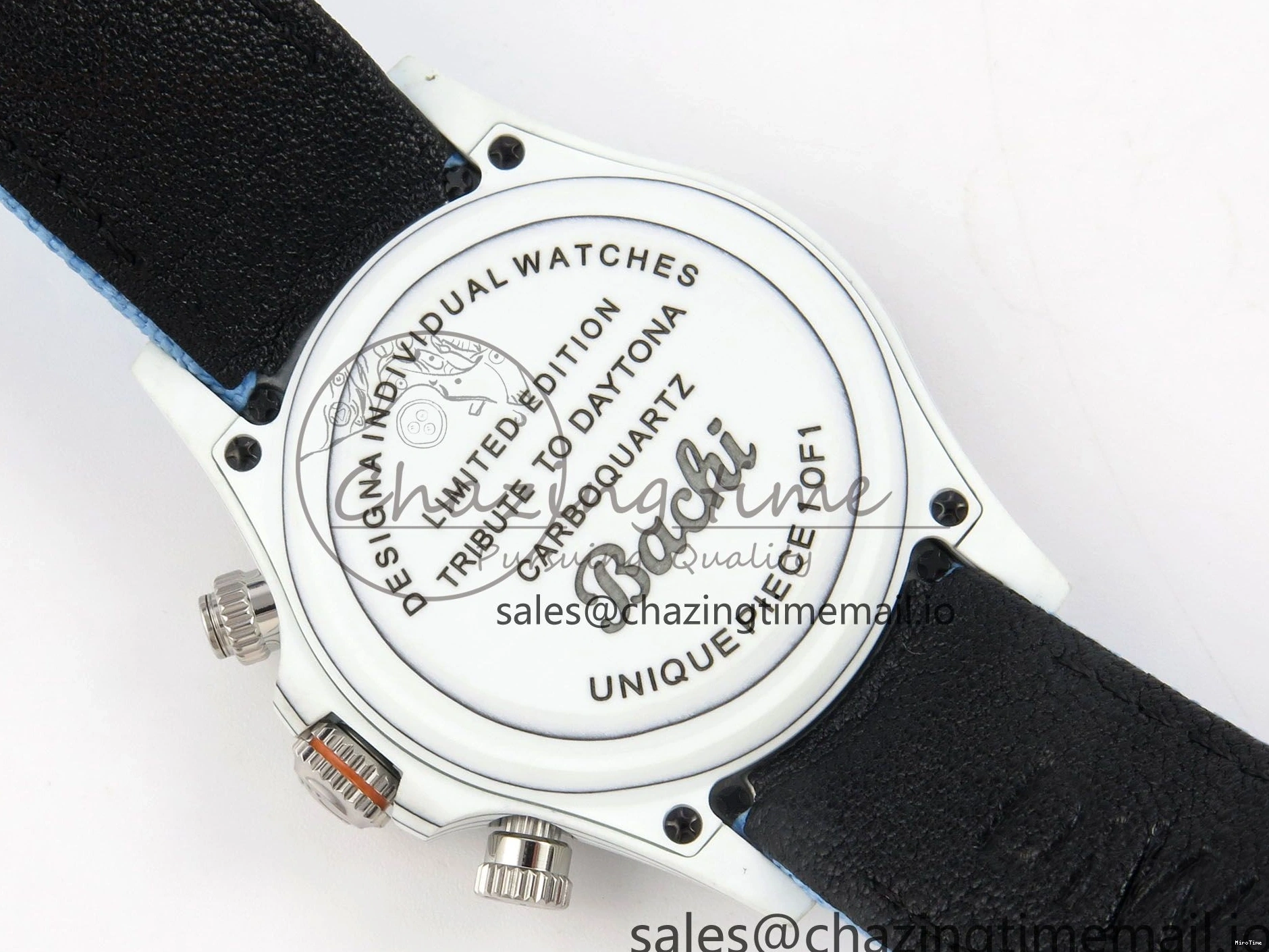 MiroTime 0403 Attractive Daytona DIW Carbon Case and Bezel DIWF Edition Black Dial on Blue Nylon Strap A 71